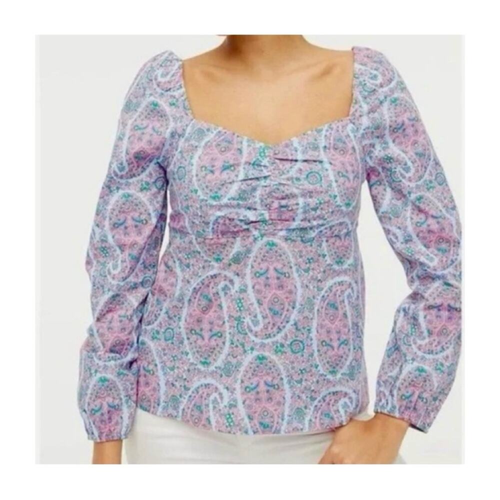 J. Crew Long-Sleeve Sweetheart Top